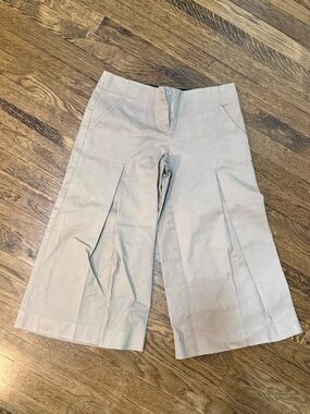 Poleci Black and Beige y2k style gauchos, low rise size 2